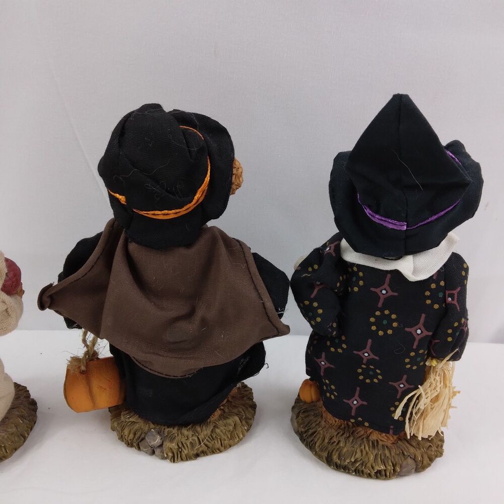 3 Halloween Bears Witch Wizard Costume Figurine Resin Figure Decor Cute - Picture 11 of 12
